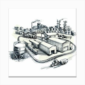 Industrial City 1 Canvas Print