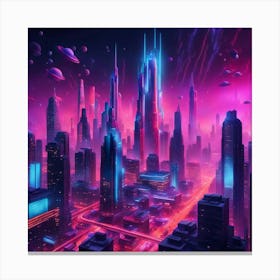 Futuristic City 30 Canvas Print