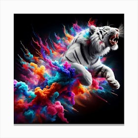 Tiger In The Air Canvas Print