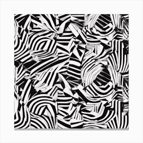 Abstract Geometric Patterns In Monochrome 9 Canvas Print