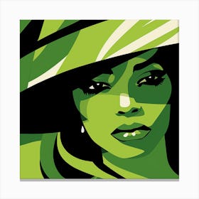 Green Hat 1 Canvas Print