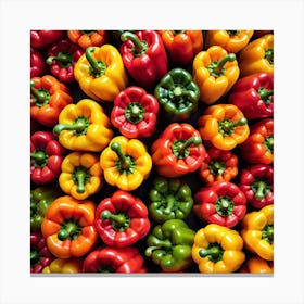 Colorful Peppers 16 Canvas Print