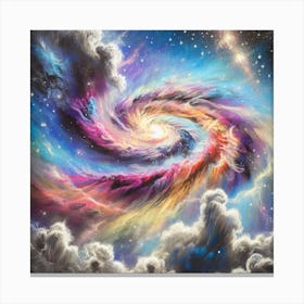 Chalk Pastel Galaxy 1 Canvas Print