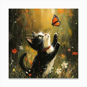 Butterfly Cat 9 Canvas Print