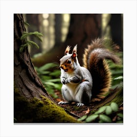 Squirrel In The Forest 23 Canvas Print