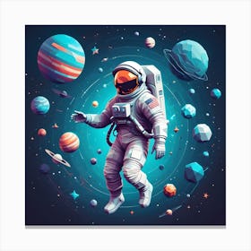 Astronaut In Space Canvas Print