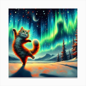 Aurora Cat Canvas Print
