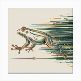 Frog In Motion Canvas Print