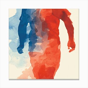 Runner By Person Canvas Print