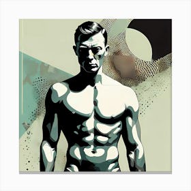 The Male Illustrations Male Nude Posing Canvas Print