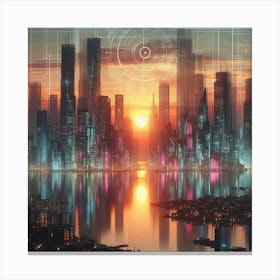 Futuristic Cityscape 13 Canvas Print