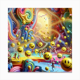 Smiley Faces Canvas Print