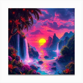 Tropical Sunset Canvas Print