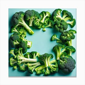 Broccoli In A Circle 1 Canvas Print