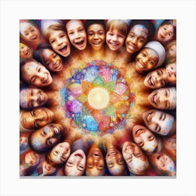 Children In A Circle Canvas Print