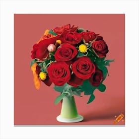 Bouquet Of Roses Canvas Print