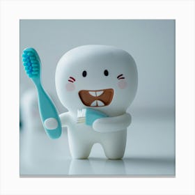 Tooth Brushing Canvas Print