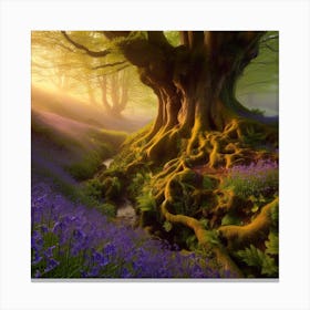 Bluebells In The Forest 16 Canvas Print