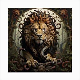 Lion Of The Forest Canvas Print