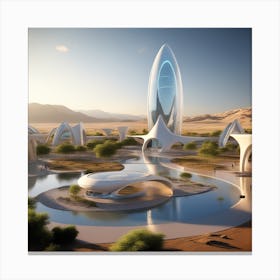 Futuristic City 284 Canvas Print