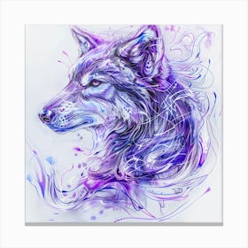 Purple Wolf Canvas Print