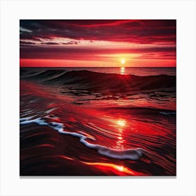 Sunset On The Beach 662 Canvas Print