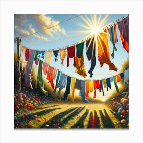 Clothesline Canvas Print