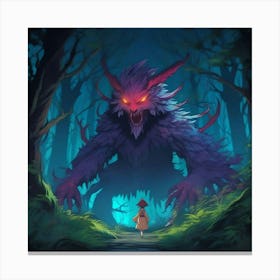 Forest Monster Canvas Print