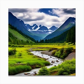 Mountain Valley Hill Meadow River Lake Ocean Desert Plain Forest Tundra Savanna Glacie Canvas Print