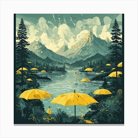 Yellow Umbrellas Canvas Print