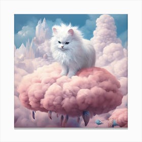 Cat On A Cloud Canvas Print