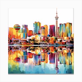 Canadian City Skyline Canvas Print