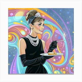 Retro Audrey Hepburn Leinwandbild