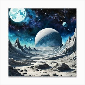 Space Landscape 1 Canvas Print