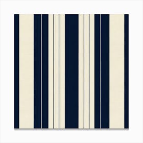 Classic Stripe Pattern ,Navy Stripe Wallpaper Canvas Print