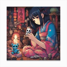 Anime Ghoul Girl Canvas Print