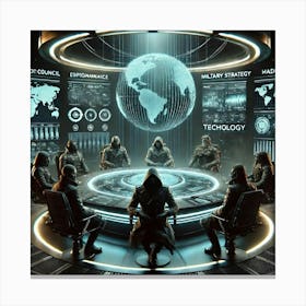 A Sci Fi Depiction Of The Shadow Council Leaders Canvas Print