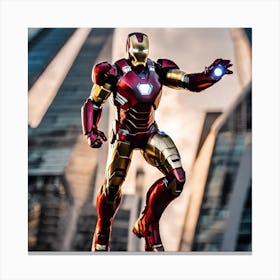 Iron Man In Action Canvas Print