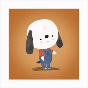 Ted The Dog Square Canvas Print