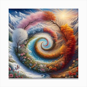 Spiral Painting Canvas Print