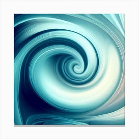 Swirl Azure Canvas Print