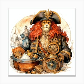 Pirate Lion 3 Canvas Print