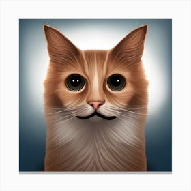 Cat With A Mustache Canvas Print