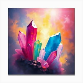 Rainbow Crystals Canvas Print