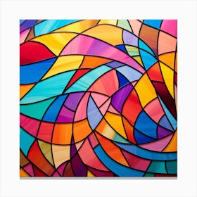 Abstract Stained Glass Art Canvas Print