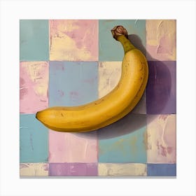 Banana Pastel Checkerboard 2 Canvas Print