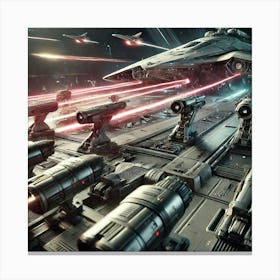 Point Defense Deimos Class Cruiser Canvas Print