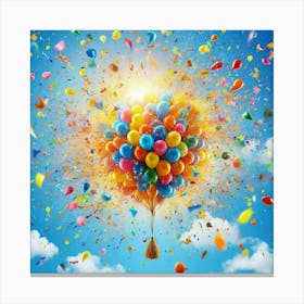 Balloons In The Sky Canvas Print