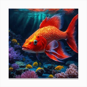 Red fish 3 Canvas Print