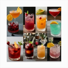 Default Cocktails Using Nonstandard Ingredients Aesthetic 3 Canvas Print